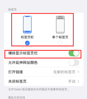 宏伟iPhone授权维修分享Safari浏览器如何切换标签栏位置 